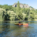 canoeing on the river “Orne“